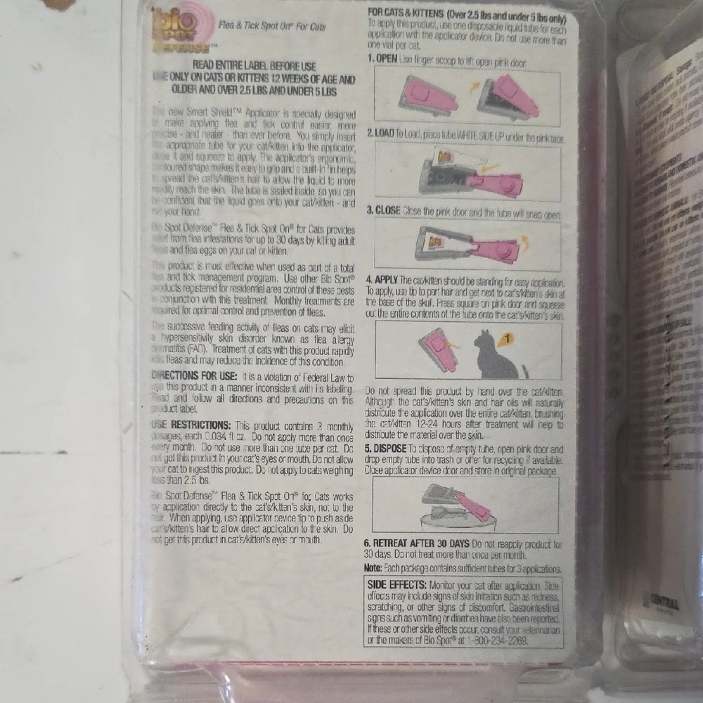 Flea & Tick Spot On for Cats - 2pcs
